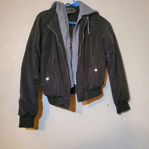 Small hooded bomber jacket